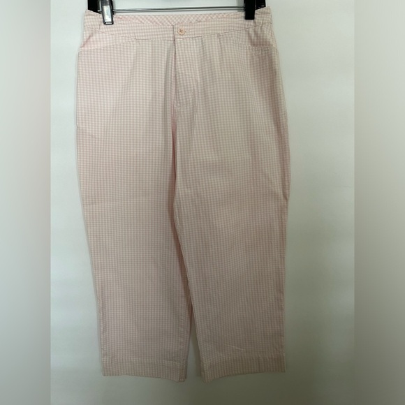 SONOMA PINK & WHITE CAPRI  SIZE 8 WIDE LEG PANTS - Picture 1 of 6